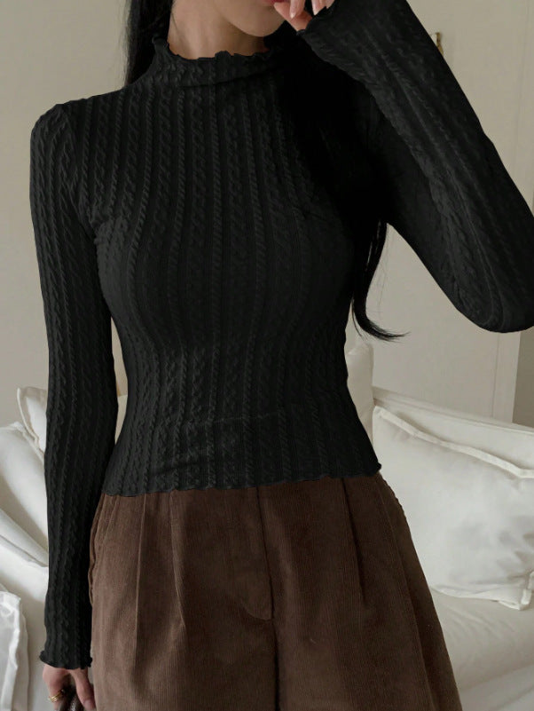 Damen Langarmtop mit strukturiertem Design Drune