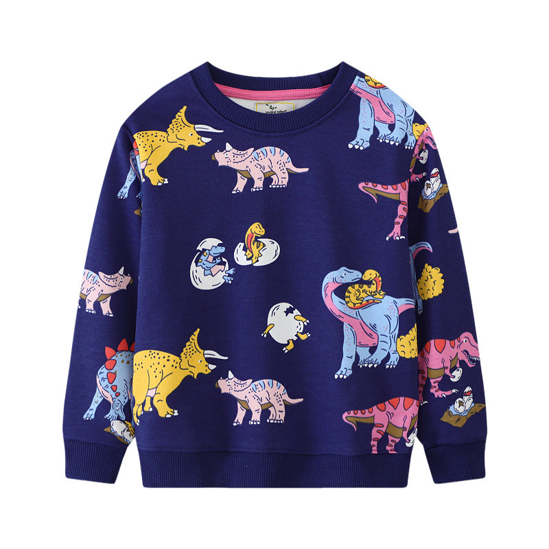 Jungen Sweatshirt mit buntem Dinosauriermuster Drune