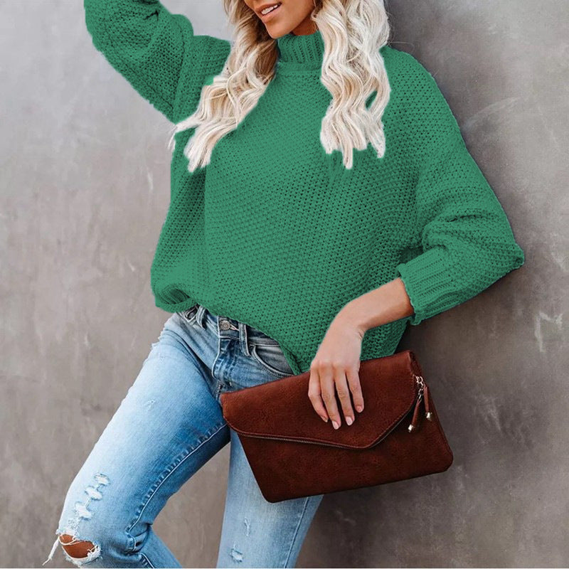 Damen Grobstrickpullover mit Rollkragen und lässigem Schnitt Drune