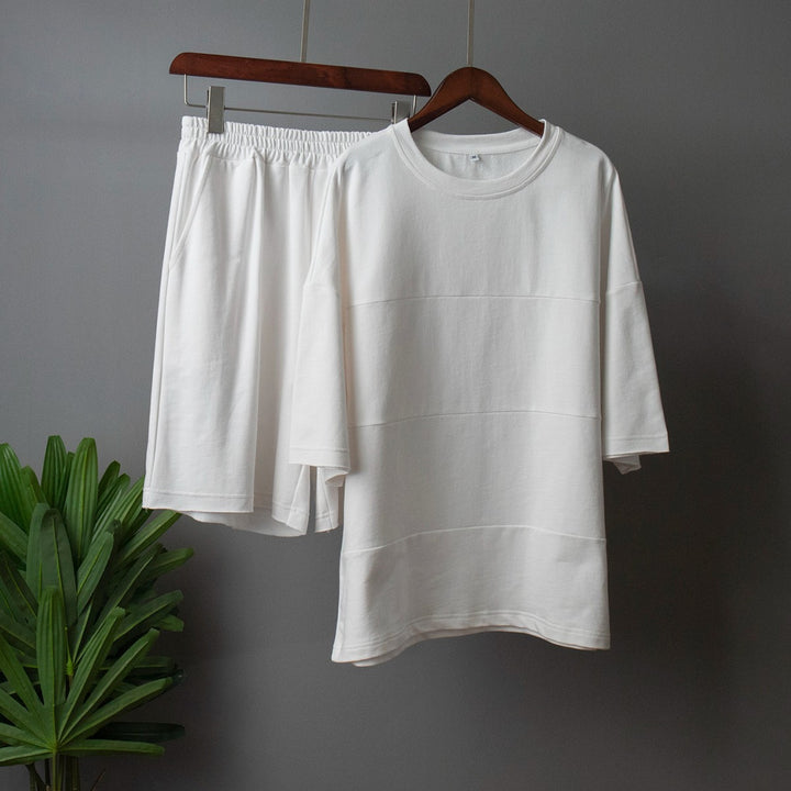 Damen Freizeitset mit lässigem T-Shirt und Shorts Drune