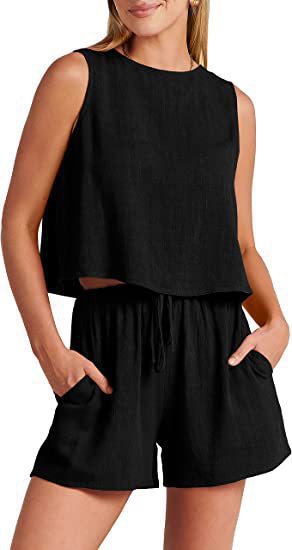Damen Bequemes Jumpsuit mit weitem Schnitt und praktischen Taschen Drune