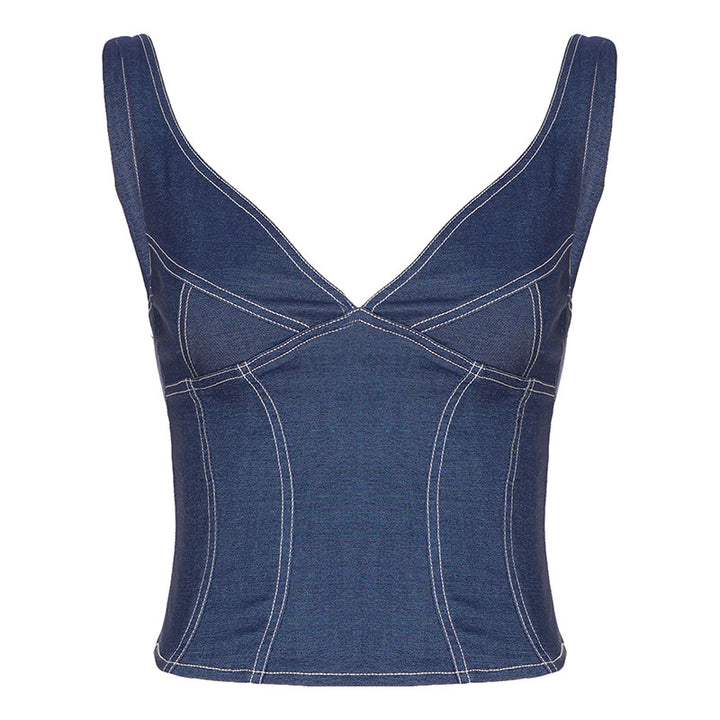 Damen Komfortable Caprijeans mit dekorativen Knöpfen Drune
