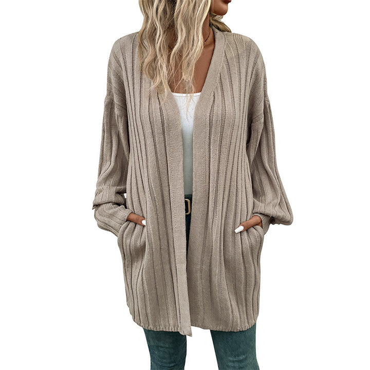 Damen Strickjacke mit strukturiertem Rippenmuster und lässigem Schnitt Drune
