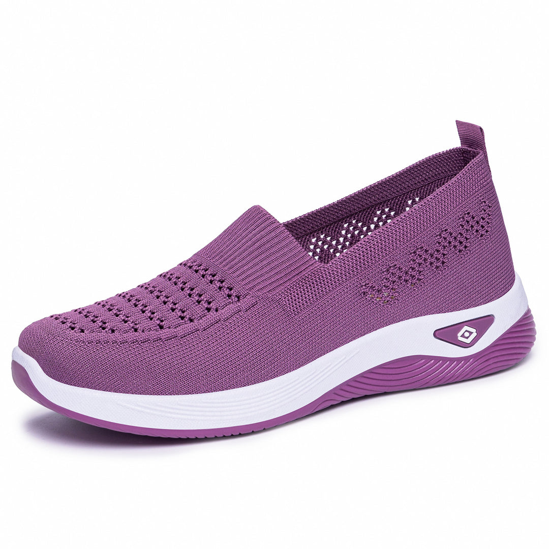 Damen nan nahtloser atmungsaktiver Strick-Slip-On Comfort-Walking-Schuh Drune