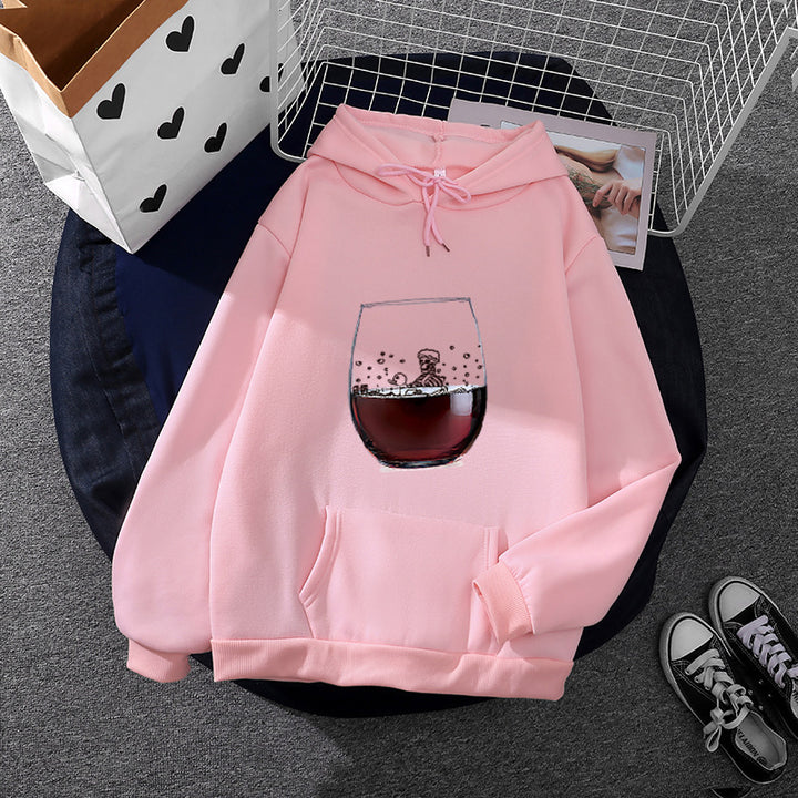 Damen Hoodie mit künstlerischem Glasdesign Drune