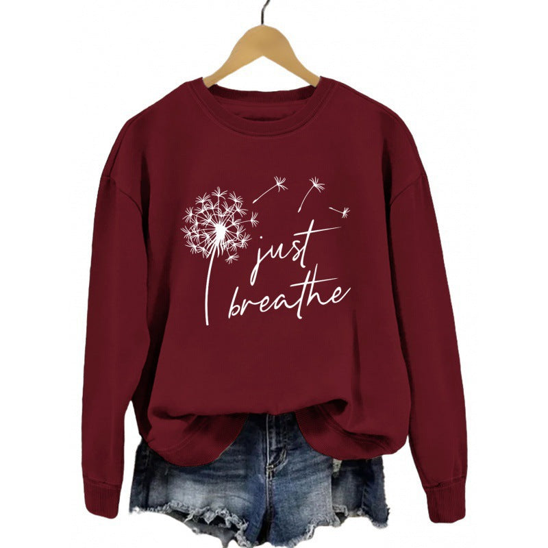 Damen Sweatshirt mit inspirierendem Pusteblumen-Motiv Drune