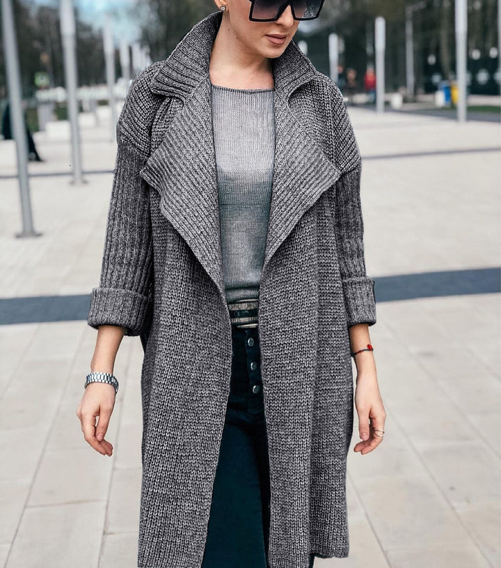 Damen oversized Strickmantel Drune