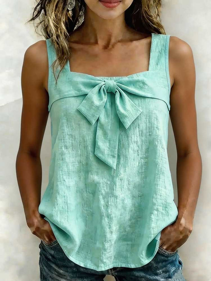 Damen Elegantes Top mit Schleifendetail Drune