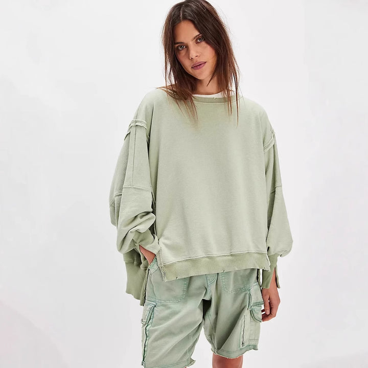 Damen lässiger Oversized Sweatshirt Drune