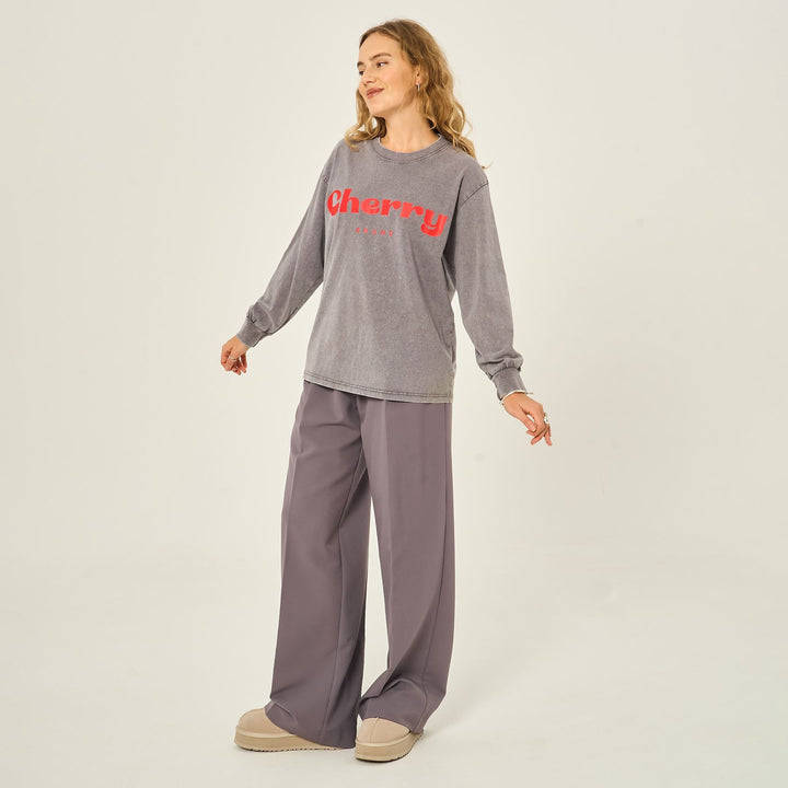 Damen lässiges Sweatshirt mit kreativem Schriftzug und angenehmem Tragekomfort Drune