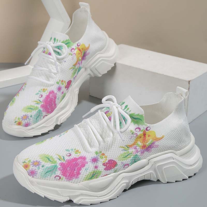 Drune | Breite Sneaker Mit Blumenmuster Für Damen
