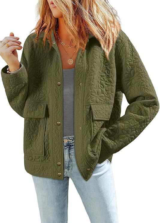 Damen Steppjacke mit praktischen aufgesetzten Taschen und floralem Muster Drune