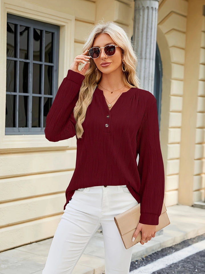 Damen Langärmlige Hemdbluse Drune
