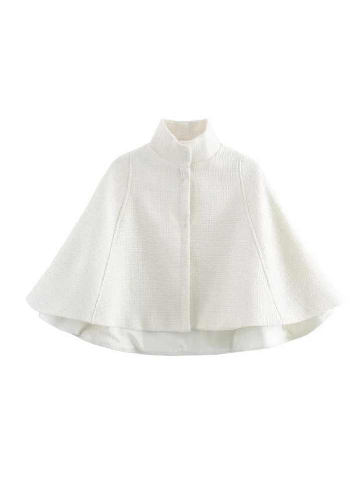 Damen elegante Umhangjacke aus strukturiertem Gewebe Drune