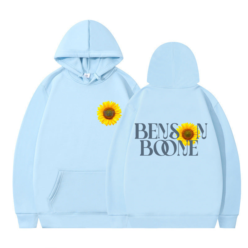 Damen Kapuzenpullover mit einzigartigem Sonnenblumenmotiv und bequemer Passform Drune