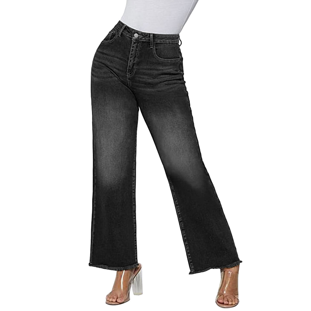 Damen Weite Beine Denim-Hose Drune