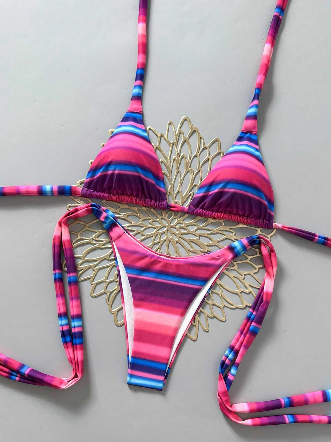 Damen Triangel-Bikini mit verstellbaren Bändern Drune