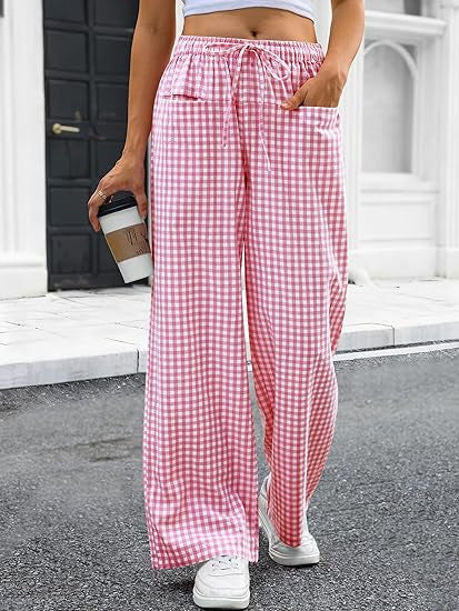 Damen luftige Karottenhose mit Kordelzug Drune