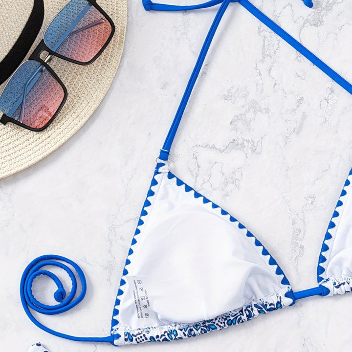 Damen Triangel-Bikini mit verspieltem Knoten-Design Drune