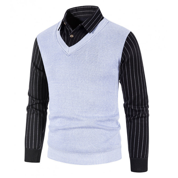 Herren eleganter V-Ausschnitt Pullover Drune