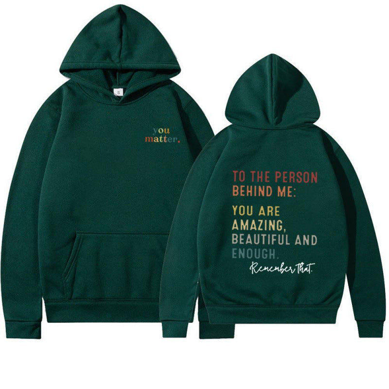 Damen Kapuzenpullover mit motivierendem Schriftzug Drune