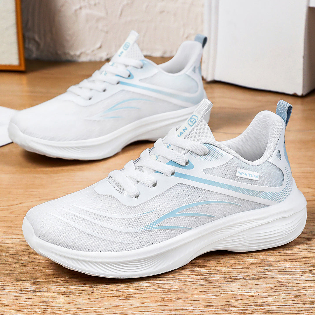 Damen nan atmungsaktiver Lightweight-Laufschuh mit dämpfender Wellen-EVA-Sohle und nahtlosem Mesh-Obermaterial Drune