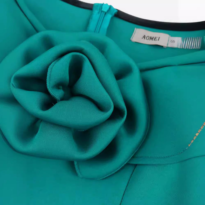Damen figurbetontes Abendkleid mit Rüschendetails Drune