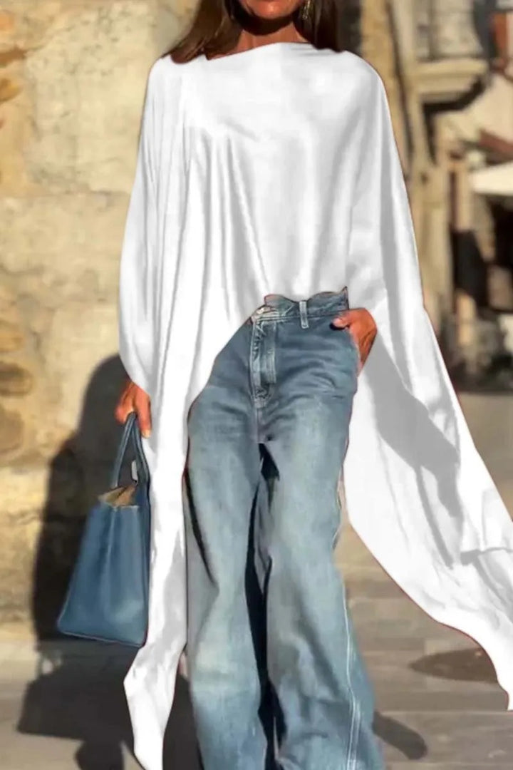 Damen modisches Oversized-Oberteil mit fließendem Schnitt Drune