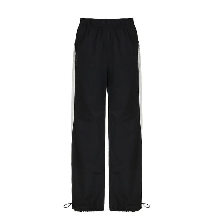Damen Sportliche Freizeitpants mit Netzdetails Drune