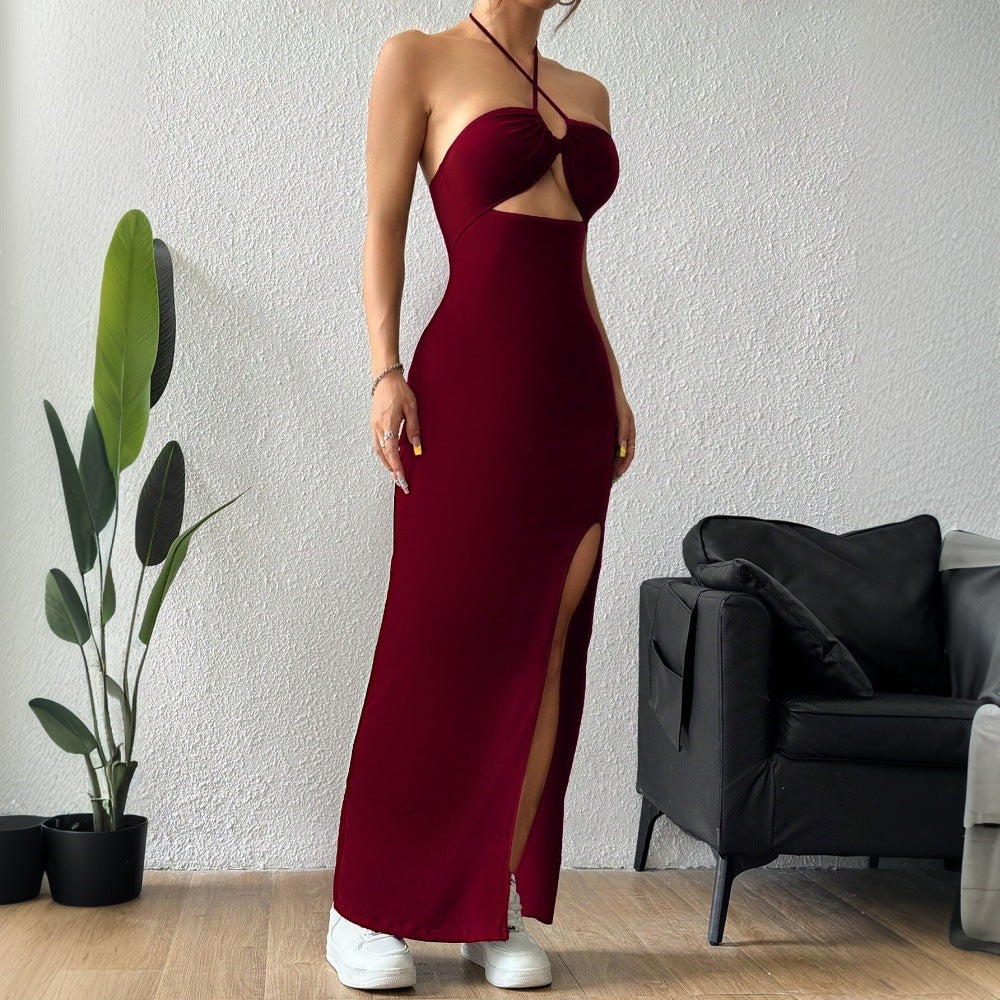 Damen Maxikleid mit schickem Cut-Out und aufregendem Schlitz Drune
