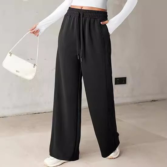 Damen Bequeme und lässige Freizeithose mit elastischem Bund und seitlichen Taschen Drune