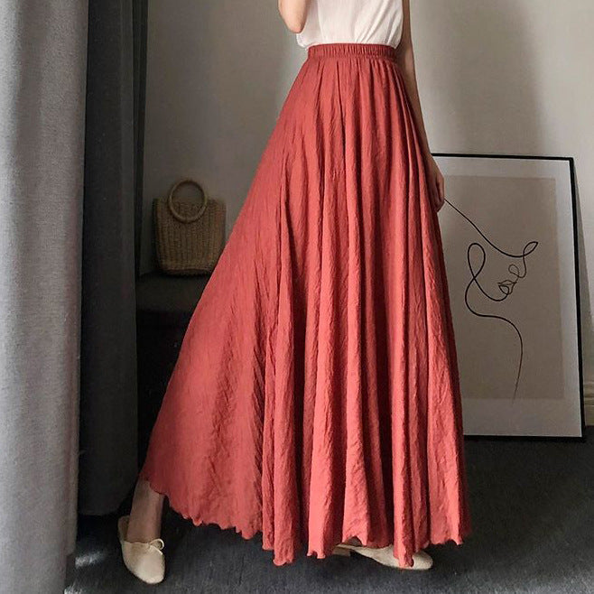 Damen Maxi-Rock mit elastischem Bund und weichem Stoff Drune