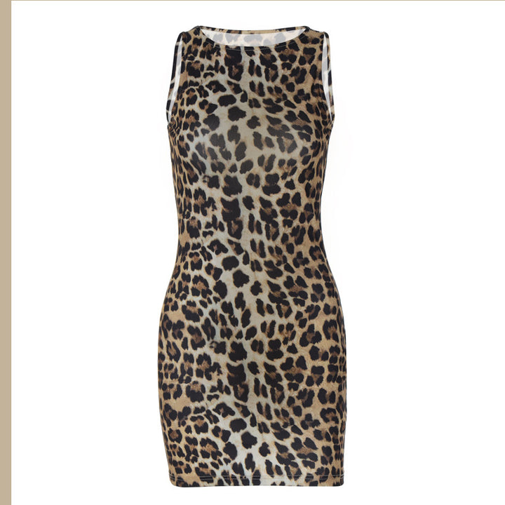Damen Minikleid mit Leo-Muster Drune