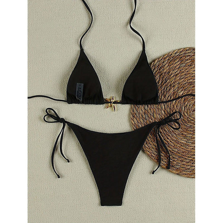 Damen Triangel-Bikini mit dekorativem Sternenanhänger Drune