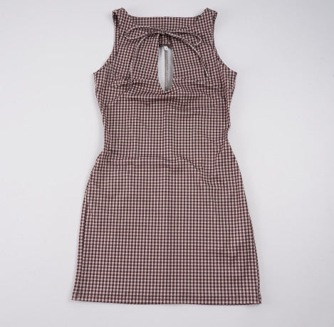 Damen figurbetontes Kleid mit V-Ausschnitt und Rüschendetails Drune