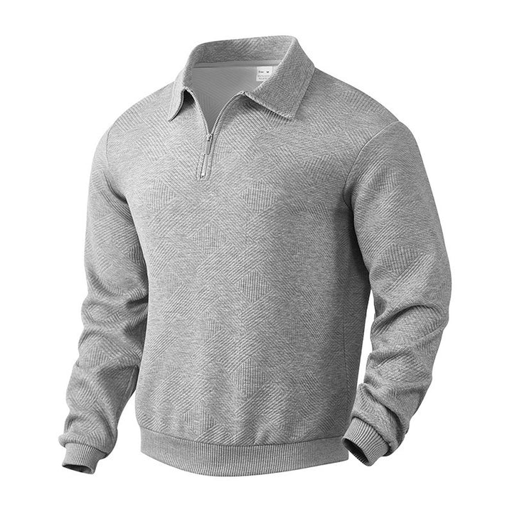 Herren feiner Strickpullover mit hochgeschlossenem Kragen Drune
