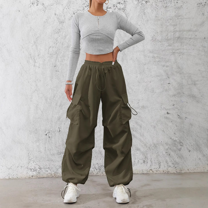 Damen Cargo-Hose mit elastischem Bund und praktischen Seitentaschen Drune