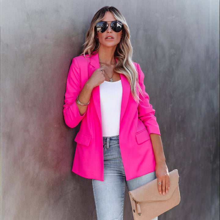 Damen eleganter Blazer mit lässigem Schnitt und praktischen Taschen Drune