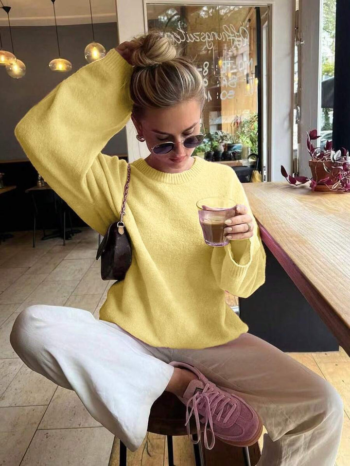 Damen Weicher Oversized-Pullover aus hochwertiger Wolle Drune