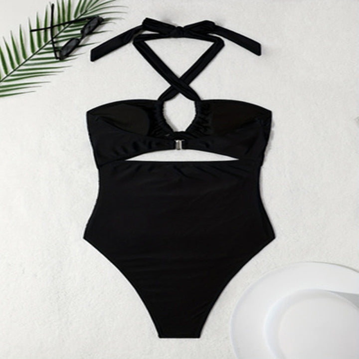 Damen Eleganter Einteiler Badeanzug mit Cut-Out-Details Drune