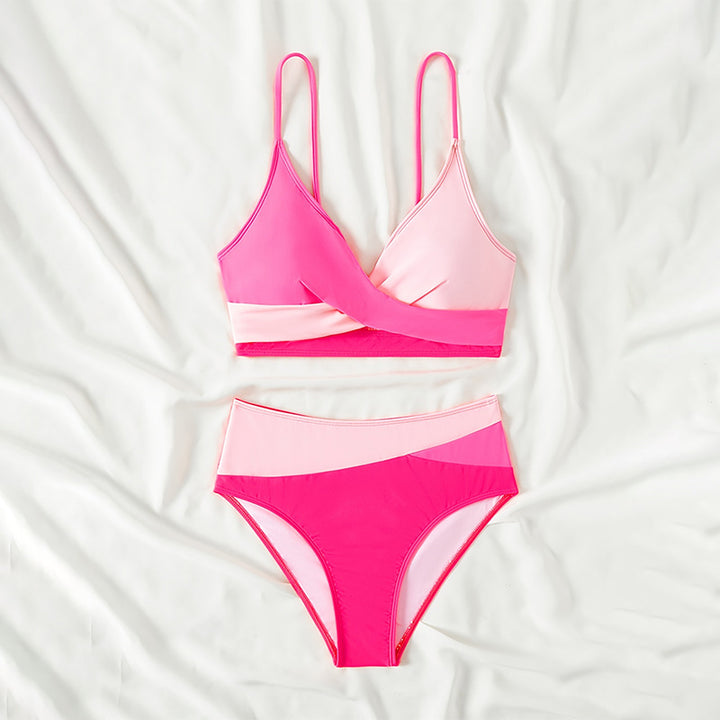 Damen Bikini-Set mit elegantem Wickeldesign und hohem Beinausschnitt Drune