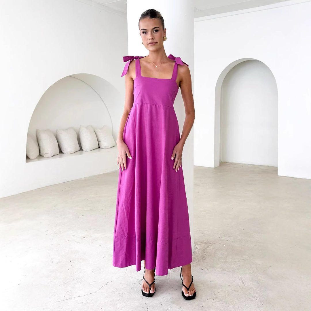 Damen maxikleid mit verstellbaren Trägern Drune