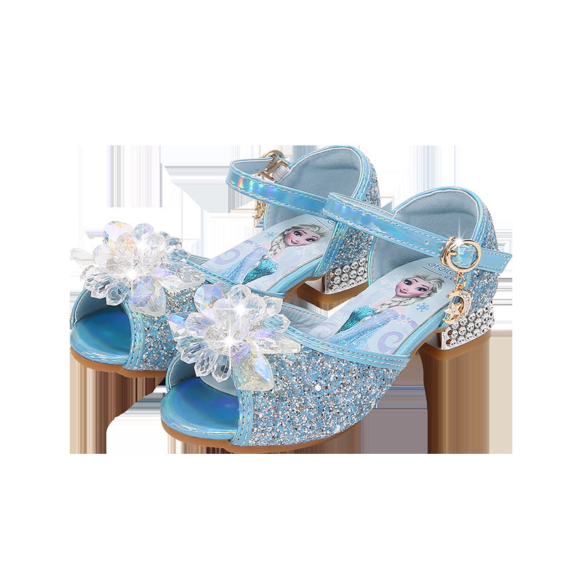 Mädchen Ballerinas mit funkelnden Akzenten und Blumenapplikation Drune