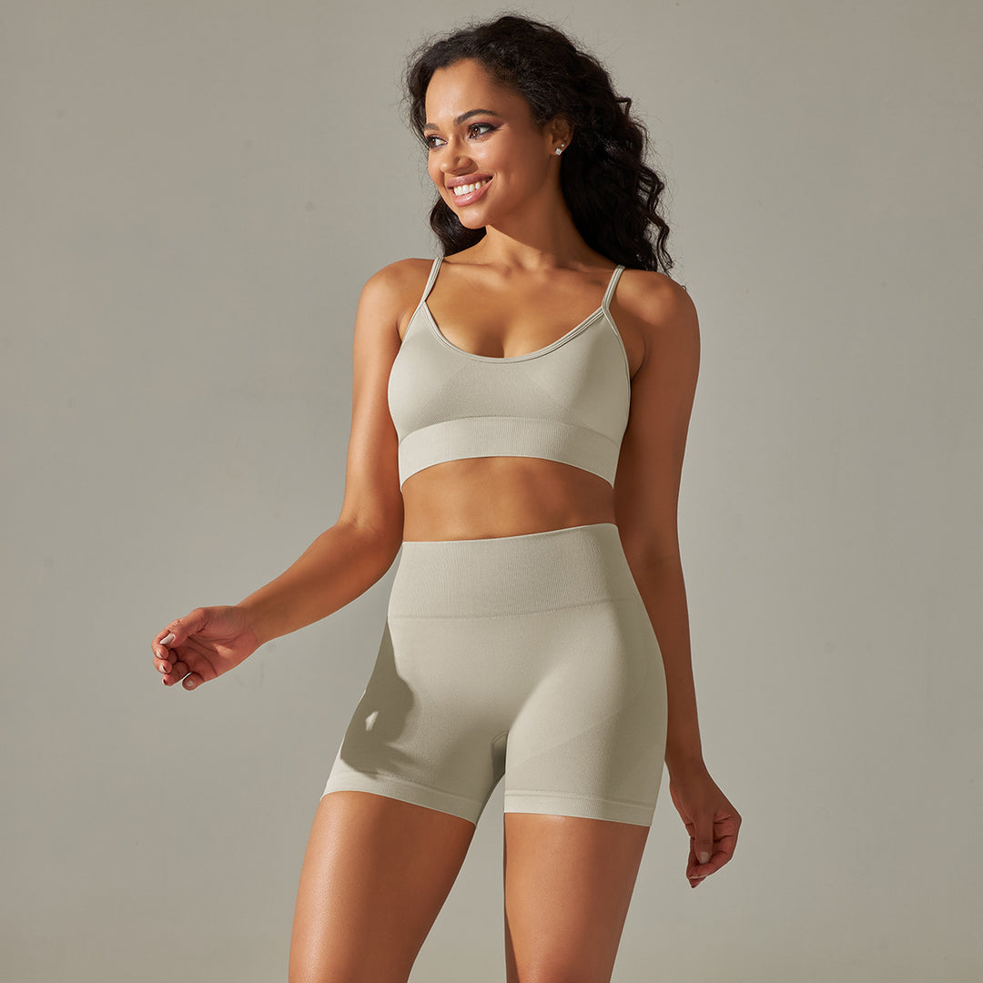 Damen Sport-BH und Shorts-Set Drune