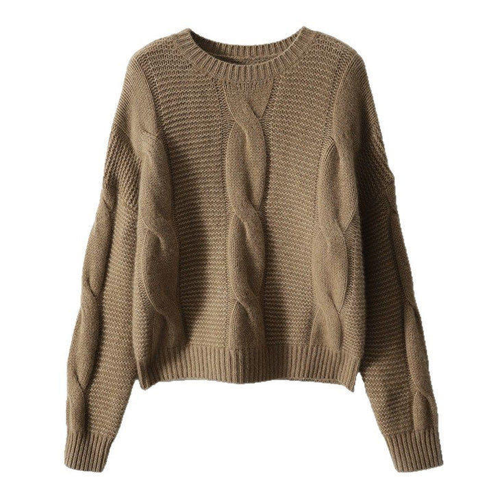 Damen Kuscheliger Strickpullover mit strukturiertem Muster Drune