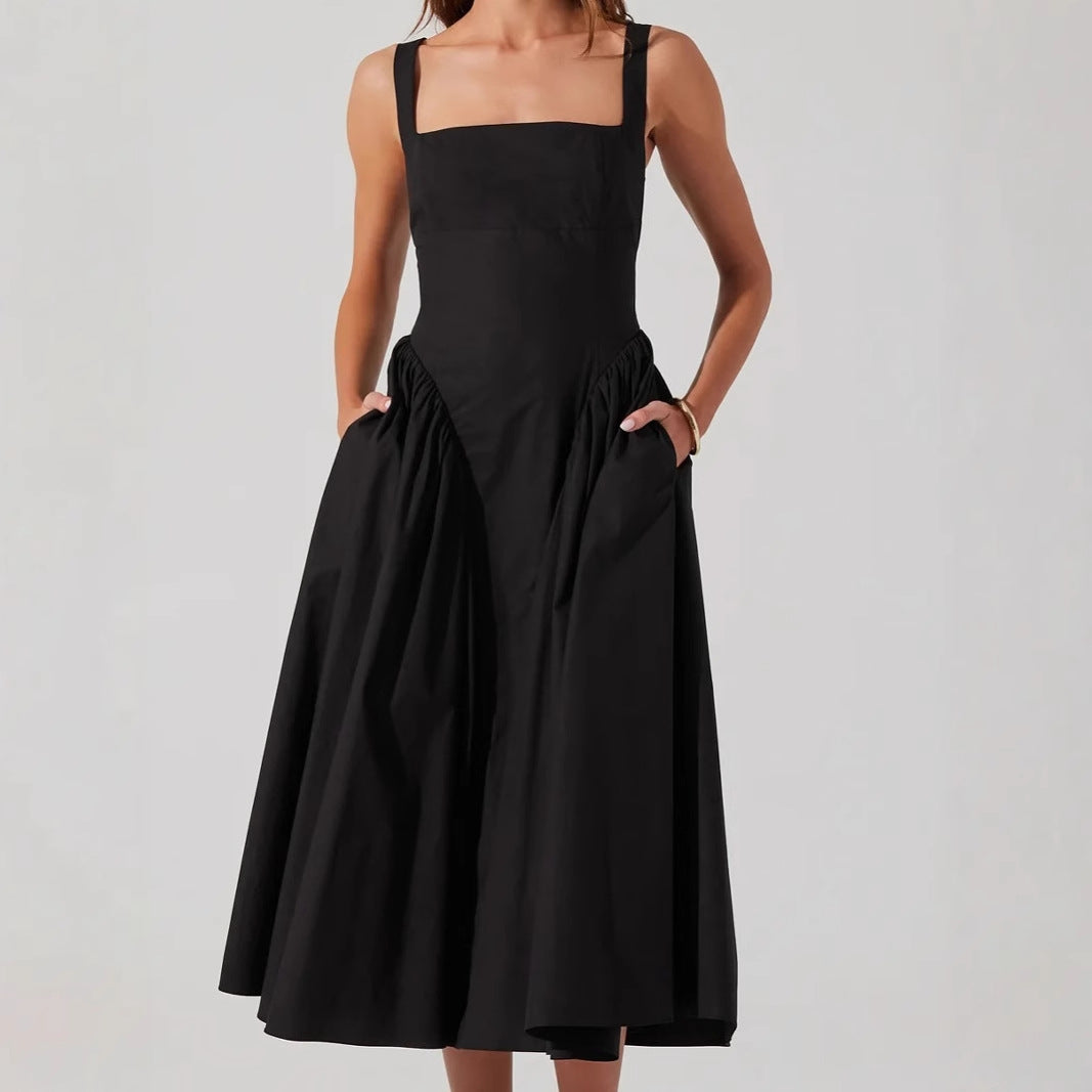 Damen Midi-Kleid mit weitem Rock Drune