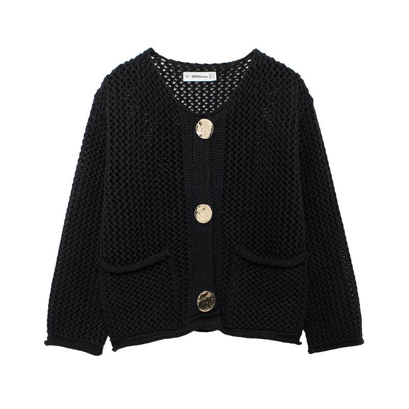 Damen Strickjacke mit luftiger Maschenstruktur und praktischen Taschen Drune