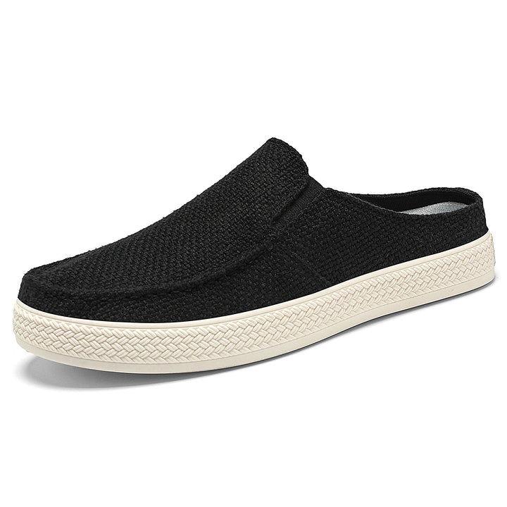 Damen nan Slip-On Mule Sneaker mit gewebtem Textil-Obermaterial und profilierter Gummisohle Drune