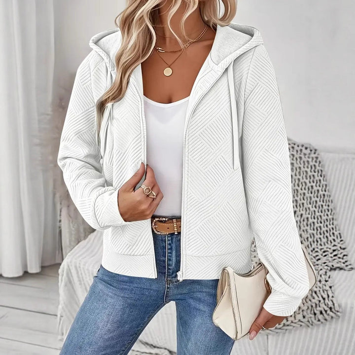 Damen Sportliche Kapuzenjacke mit strukturiertem Design und praktischen Taschen Drune