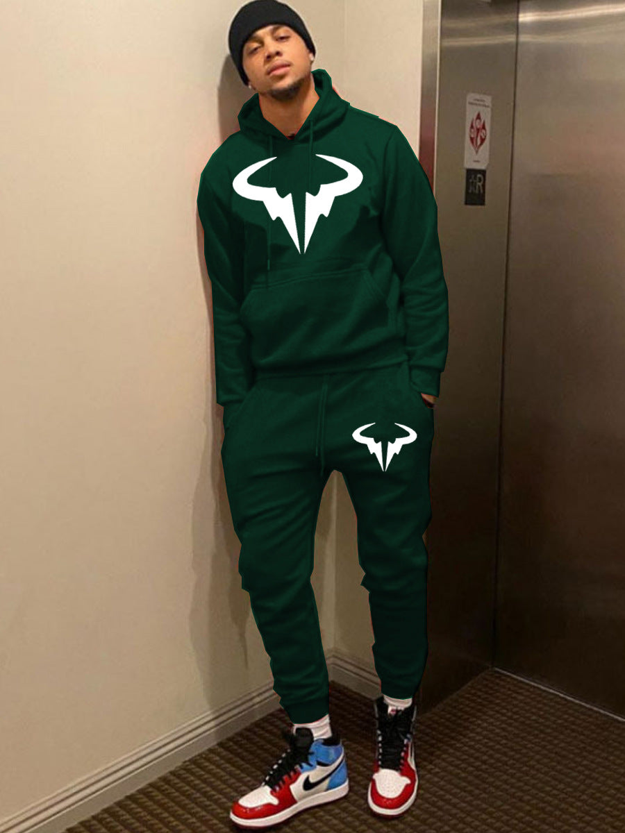 Herren stylisches Kapuzenanzug mit hochmodernem Logo Drune